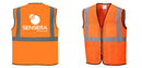 Custom Lightweight High Visibility ORANGE Tampa Mesh Vest