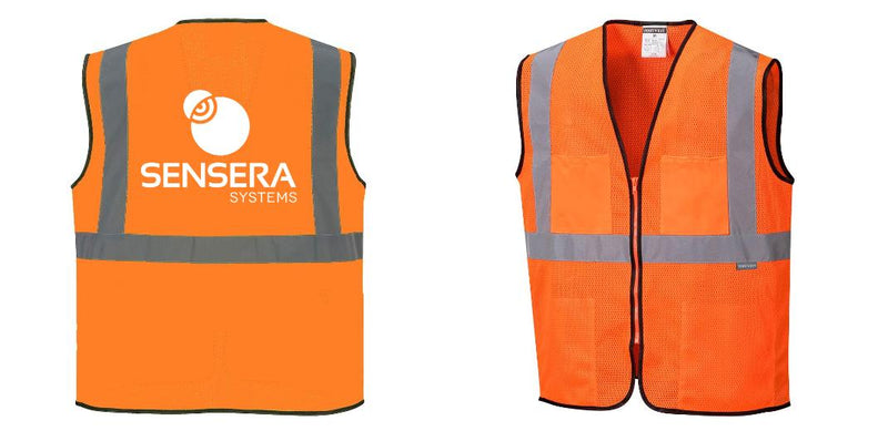 Custom Lightweight High Visibility ORANGE Tampa Mesh Vest