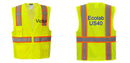 Custom Yellow Class 2 Safety Vest with Cooling Mesh Back