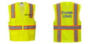 Custom Yellow Class 2 Safety Vest with Cooling Mesh Back