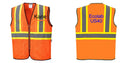 Mesh Class 2 Safety Vest with Pockets Hi Vis Reflective
