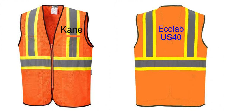 Mesh Class 2 Safety Vest with Pockets Hi Vis Reflective