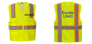 Custom Yellow Class 2 Safety Vest with Cooling Mesh Back