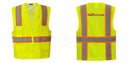 Custom Yellow Class 2 Safety Vest with Cooling Mesh Back