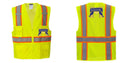 Custom Yellow Class 2 Safety Vest with Cooling Mesh Back