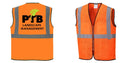 Custom Lightweight High Visibility ORANGE Tampa Mesh Vest