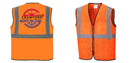 Custom Lightweight High Visibility ORANGE Tampa Mesh Vest