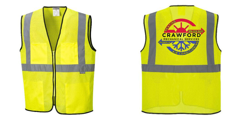 Lightweight High Visibility Yellow Tampa Mesh Vest