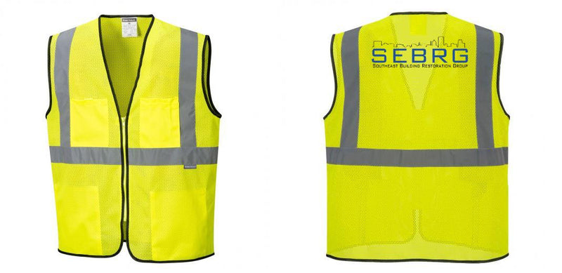 Custom Lightweight High Visibility Yellow Tampa Mesh Vest