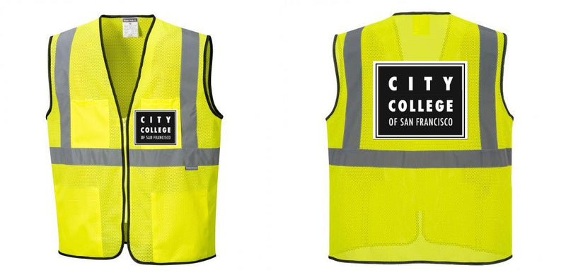 Custom Lightweight High Visibility Yellow Tampa Mesh Vest