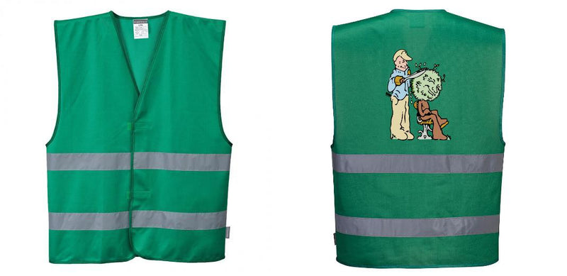 Green Safety Vest Reflective Hi Vis Work and Event Style Vest