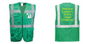 Custom GREEN Professional Executive Style Safety Vest