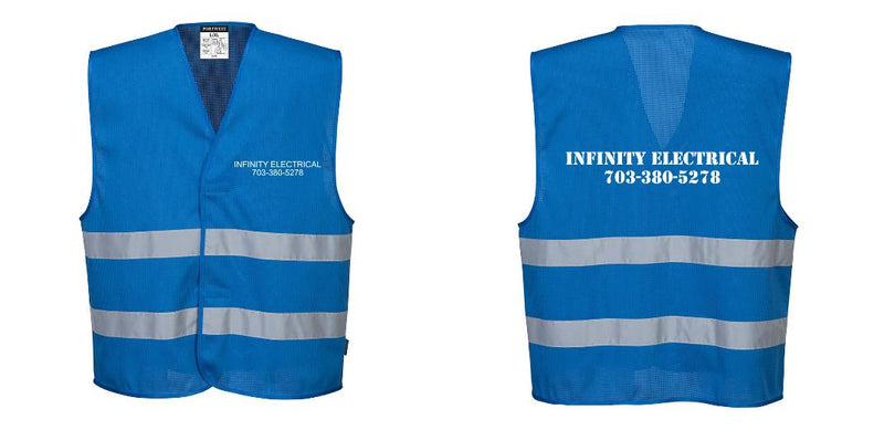 Custom Royal Blue MeshAir Reflective Safety Vest for Events
