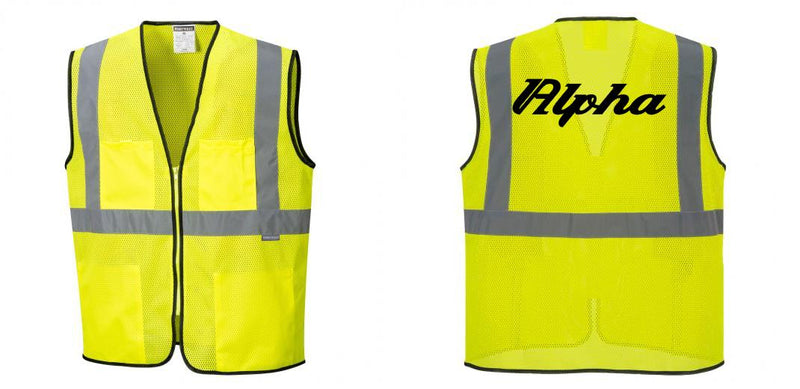 Custom Lightweight High Visibility Yellow Tampa Mesh Vest