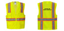 Custom Yellow Class 2 Safety Vest with Cooling Mesh Back