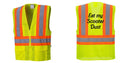 Custom Contrast High Visibility Full Mesh Yellow Safety Vest