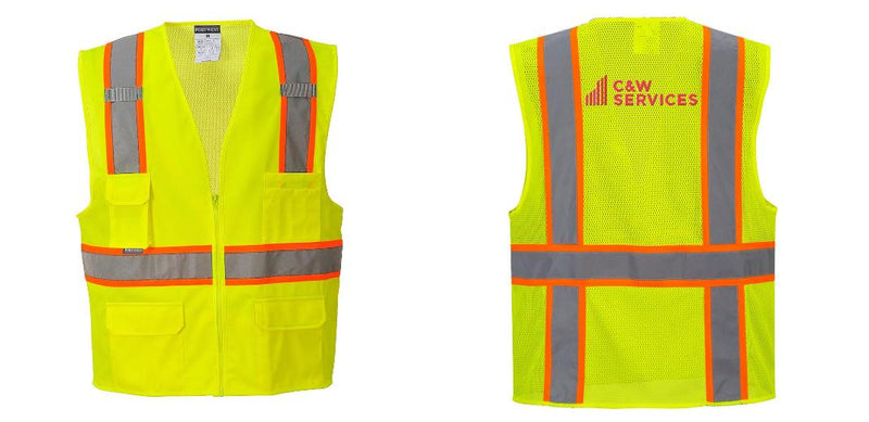 Class 2 Safety Vest with Cooling Mesh Back