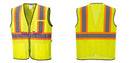Custom Yellow Mesh Class 2 Reflective Safety Vest with Pockets