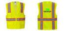 Custom Yellow Class 2 Safety Vest with Cooling Mesh Back