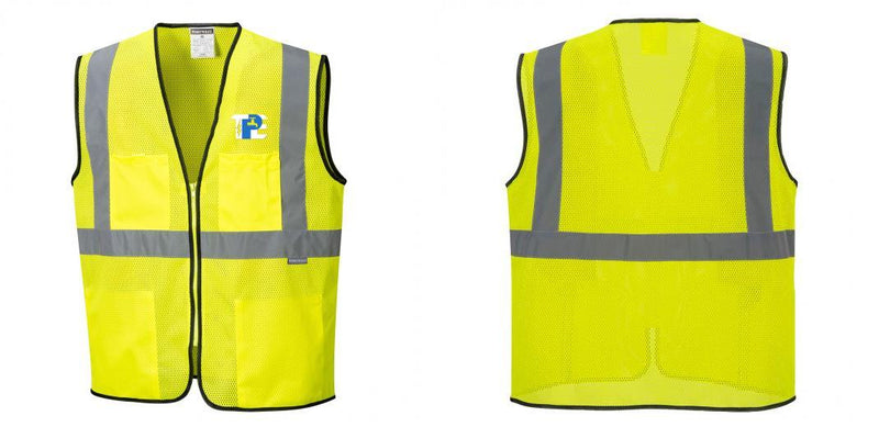 Custom Lightweight High Visibility Yellow Tampa Mesh Vest