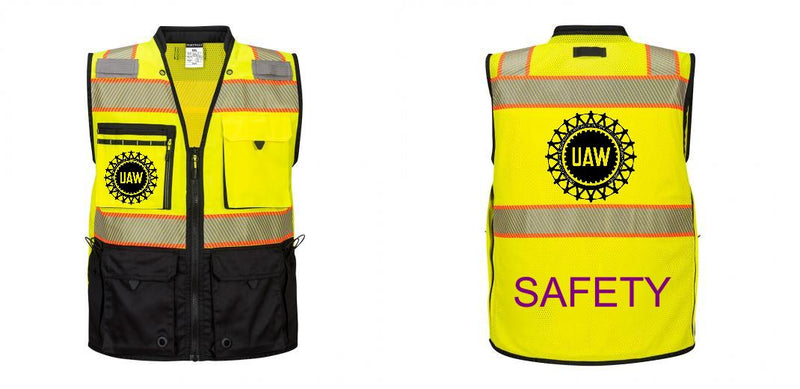 Custom Premium Two-toned Surveyor Safety Vest with Segmented Tape