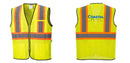 Custom Yellow Mesh Class 2 Reflective Safety Vest with Pockets