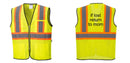 Custom Yellow Mesh Class 2 Reflective Safety Vest with Pockets