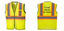 Mesh Class 2 Safety Vest with Pockets Hi Vis Reflective