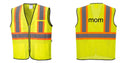 Mesh Class 2 Safety Vest with Pockets Hi Vis Reflective