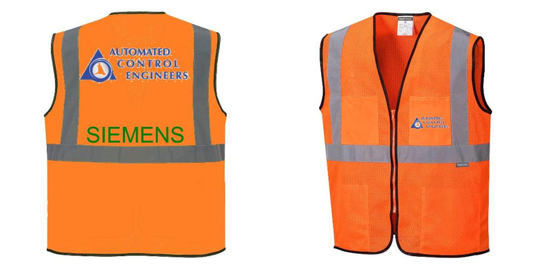 Custom Lightweight High Visibility ORANGE Tampa Mesh Vest