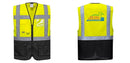Custom Warsaw Yellow and Black Professional Style Safety Vest