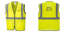Custom Lightweight High Visibility Yellow Tampa Mesh Vest