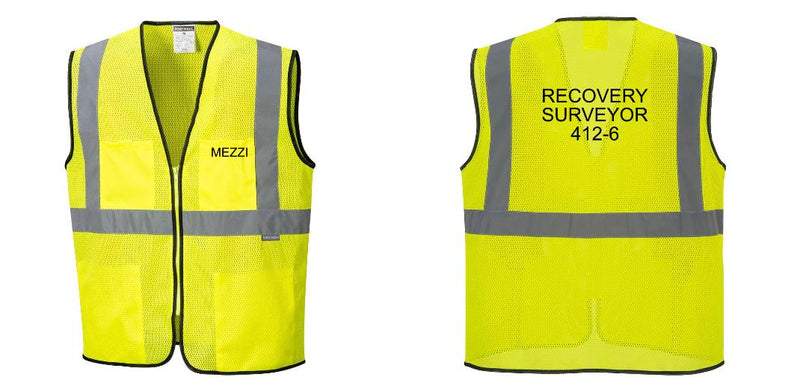 Lightweight High Visibility Yellow Tampa Mesh Vest