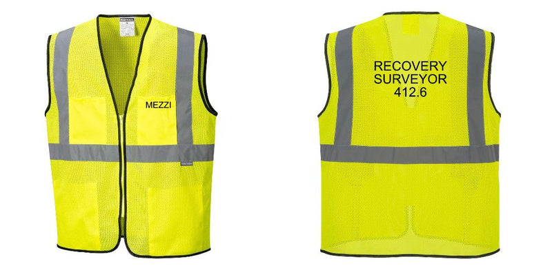 Lightweight High Visibility Yellow Tampa Mesh Vest