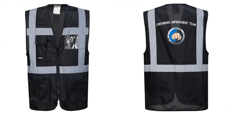 Black Professional Executive Style Safety Vest