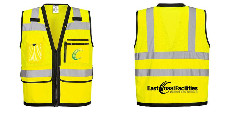 Custom Heavy Duty Hi-Vis Surveyor Vest
