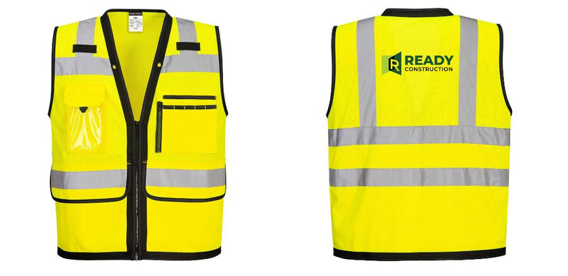 Custom Heavy Duty Hi-Vis Surveyor Vest