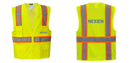 Custom Yellow Class 2 Safety Vest with Cooling Mesh Back