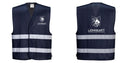 Navy Blue Reflective Hi Visibility Work and Event Style Vest