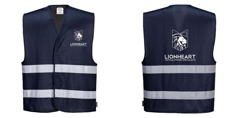 Navy Blue Reflective Hi Visibility Work and Event Style Vest