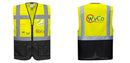 Custom Warsaw Yellow and Black Professional Style Safety Vest