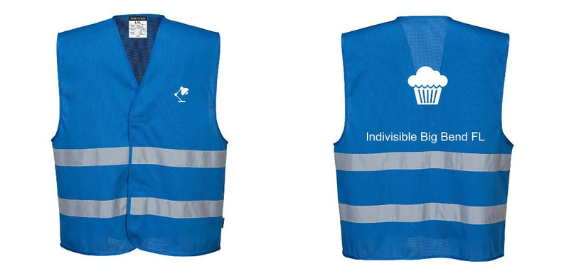 Custom Royal Blue MeshAir Reflective Safety Vest for Events