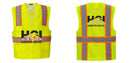 Custom Yellow Class 2 Safety Vest with Cooling Mesh Back