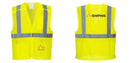 Custom Breakaway Class 2 Yellow Safety Vest Hi-Vis Reflective Breathable Mesh