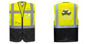 Custom Warsaw Yellow and Black Professional Style Safety Vest