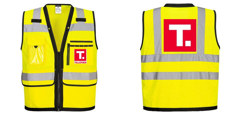 Custom Heavy Duty Hi-Vis Surveyor Vest