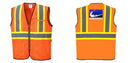 Mesh Class 2 Safety Vest with Pockets Hi Vis Reflective