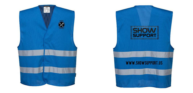 Custom Royal Blue MeshAir Reflective Safety Vest for Events