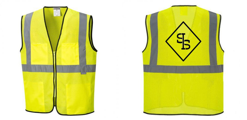Custom Lightweight High Visibility Yellow Tampa Mesh Vest