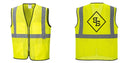 Custom Lightweight High Visibility Yellow Tampa Mesh Vest